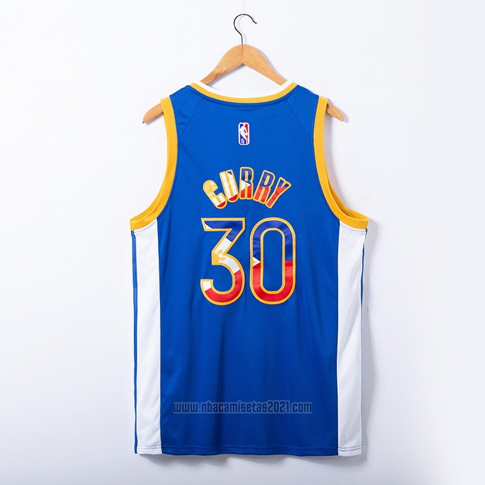 Camiseta Golden State Warriors Stephen Curry #30 Filipino Azul